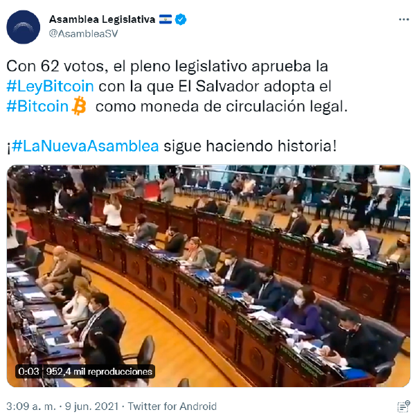 Tuit Asamblea Legislatíva de El Salvador